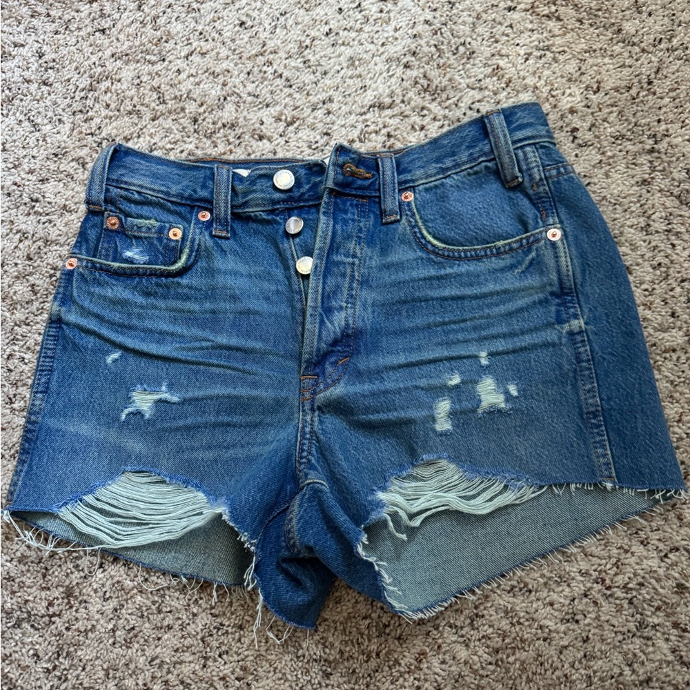 Universal Thread Blue Distressed Jean Shorts